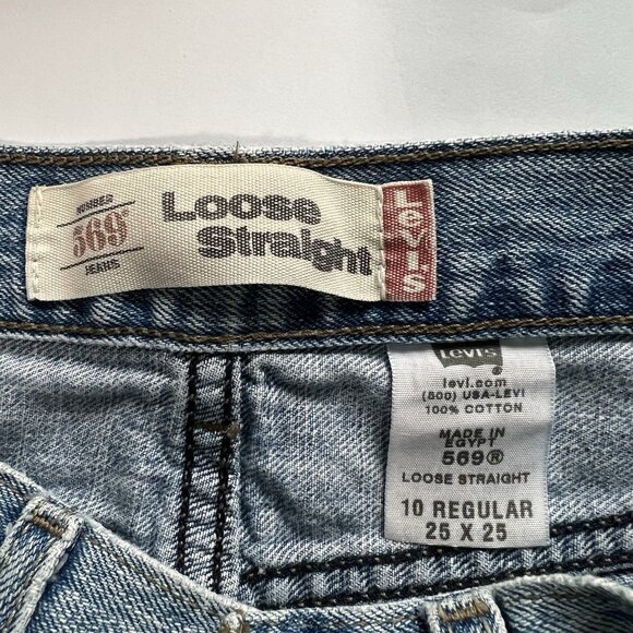Levis 569 Loose Straight Denim Jeans 10 Reg Cotton 25x25 Meas 25x25 - Picture 7 of 14